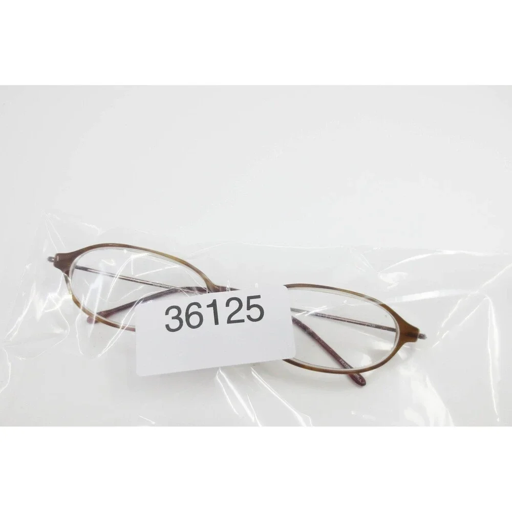 Bill Blass BBE 45-1 Oval Tortoise Shell Eyeglasses Frames Brown Bronze 135mm
